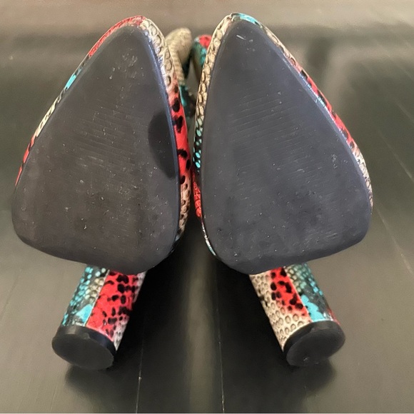 Snake skin design colorful knee high boots - Picture 3 of 10